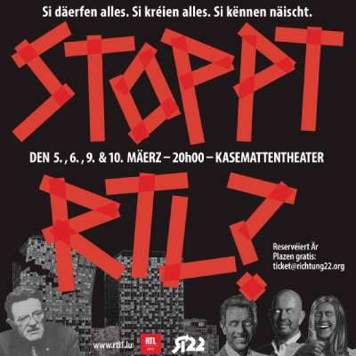Affiche vum Theatersteck iwwer RTL